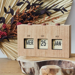 CALENDRIER FLIP FLAP DECO EFFET BOIS