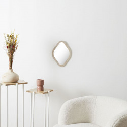 MIROIR DECO CONTOUR BOIS LOSANGE H34CM E