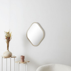MIROIR DECO CONTOUR BOIS LOSANGE H60CM E