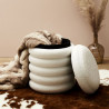 POUF RANGEMENT BOUCLETTE FREYA BLANC POUF RANGEMENT BOUCLETTE FREYA BLANC