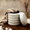 POUF RANGEMENT BOUCLETTE FREYA BLANC