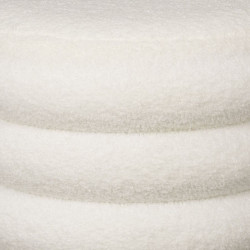POUF RANGEMENT BOUCLETTE FREYA BLANC