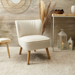 FAUTEUIL BOUCLETTE ERIKA BLANC