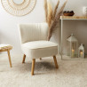 FAUTEUIL BOUCLETTE ERIKA BLANC