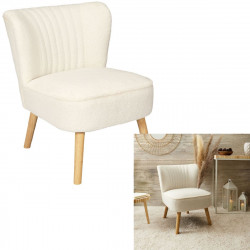 FAUTEUIL BOUCLETTE ERIKA BLANC