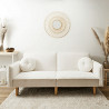 CANAPE CONVERTIBLE BOUCLETTE BLANC CANAPE CONVERTIBLE BOUCLETTE BLANC