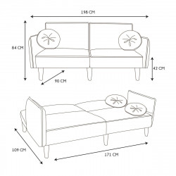 CANAPE CONVERTIBLE BOUCLETTE BLANC