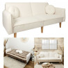 CANAPE CONVERTIBLE BOUCLETTE BLANC CANAPE CONVERTIBLE BOUCLETTE BLANC