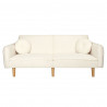 CANAPE CONVERTIBLE BOUCLETTE BLANC CANAPE CONVERTIBLE BOUCLETTE BLANC