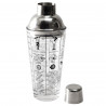 SHAKER EN VERRE AVEC RECETTES 450ML