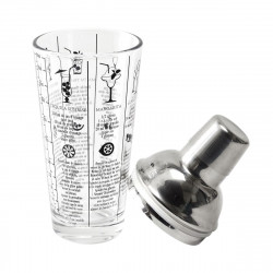 SHAKER EN VERRE AVEC RECETTES 450ML