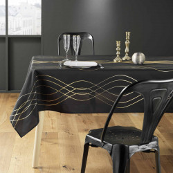 Nappe Elona noir or 150x240cm