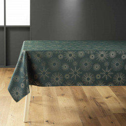 Nappe Pampille vert et or 150x240cm
