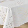 NAPPE ELONA BLANC/OR 150x300CM