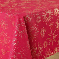 NAPPE PAMPILLE ROUGE/OR 150x300CM