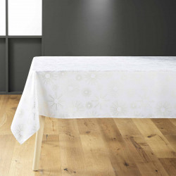 NAPPE PAMPILLE BLANC/OR 150x300CM