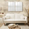 CANAPE CONVERTIBLE BOUCLETTE BLANC