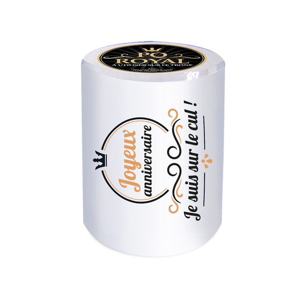 DOJoykey Papier Cadeau Anniversaire Blanc Joyeux Anniversaire 43 Cm X 9 M - Recyclable Et Résistant