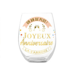 VERRE ROND CADEAU&nbsp; ANNIVERSAIRE