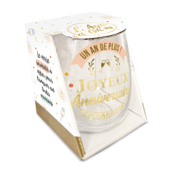 VERRE ROND CADEAU&nbsp; ANNIVERSAIRE