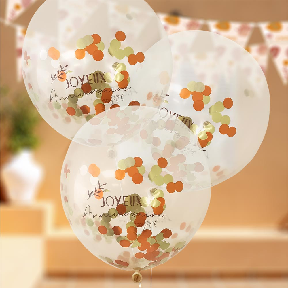 SACHET 6 BALLONS TERRACOTTA