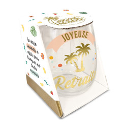 VERRE ROND CADEAU RETRAITE