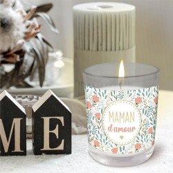 BOUGIE VERRE "MAMAN D AMOUR"