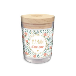 BOUGIE VERRE "MAMAN D AMOUR"