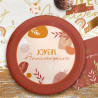 Pack de 6 assiettes terracotta joyeux anniversaire