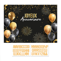 TOILE MURALE ANNIVERSAIRE PERSONNALISABL