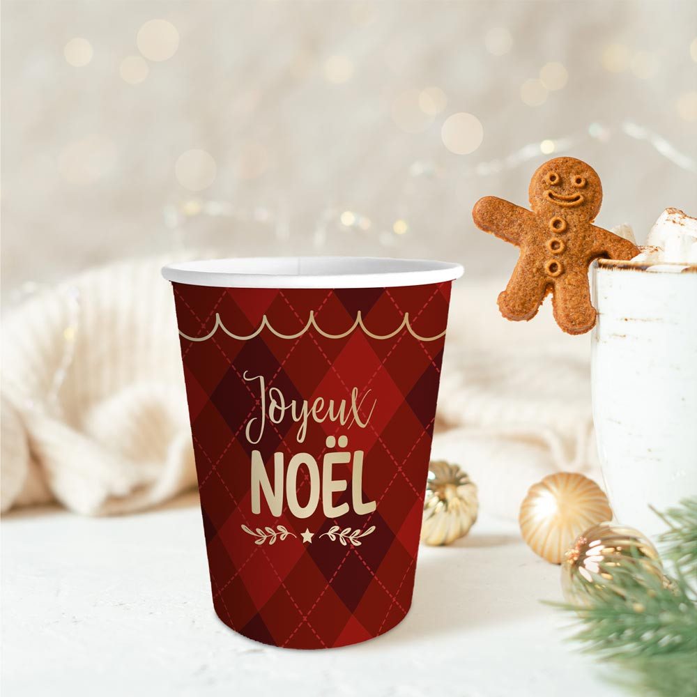 PACK 6 GOBELETS JOYEUX NOEL
