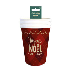 PACK 6 GOBELETS JOYEUX NOEL