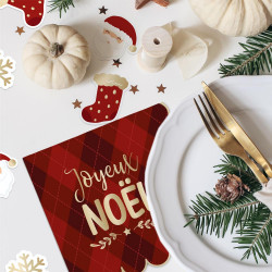PACK 10 SERVIETTES "JOYEUX NOEL"