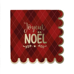 PACK 10 SERVIETTES "JOYEUX NOEL"