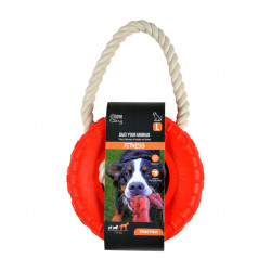 JOUET PNEU CAOUTCHOUC SUR CORDE D19XH30C