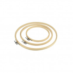 SET DE 3 TAMBOURS A BRODER EN BOIS D.15/