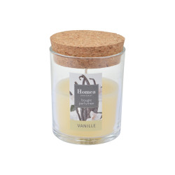 BOUGIE VERRINE VANILLE D7X8,7CM AVEC COU