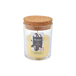 BOUGIE VERRINE VANILLE D7X8,7CM AVEC COU
