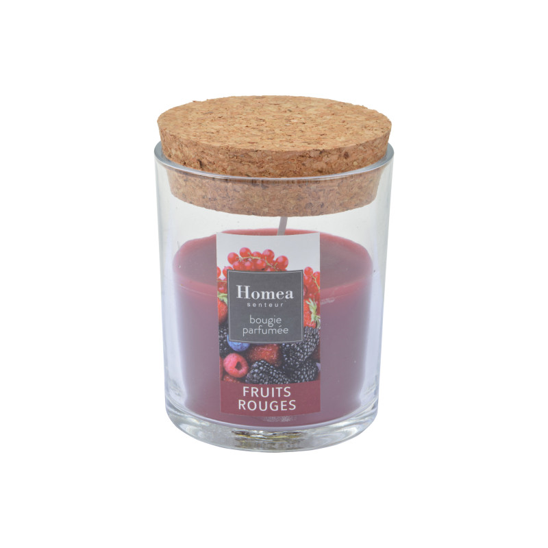 BOUGIE VERRINE FRUITS ROUGES D7X8,7CM AV