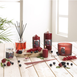 BOUGIE VERRINE FRUITS ROUGES D7X8,7CM AV