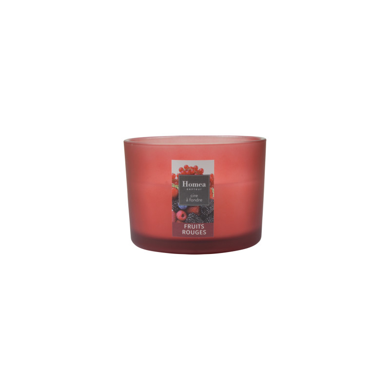 Bougie Parfumée Homéa Fruits Rouges En Verrine - 3 Mèches, Diamètre 11 Cm, Combustion Environ 12 Heures, Ambiance Relaxante - 7