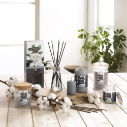 BOUGIE VERRINE 3 MECHES FLEUR DE COTON D