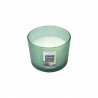 BOUGIE VERRINE 3 MECHES THE VERT D11X8CM