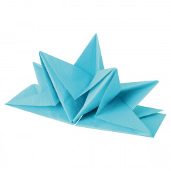 SERVIETTE PRE-PLIEE BLEU 40x60cm/12