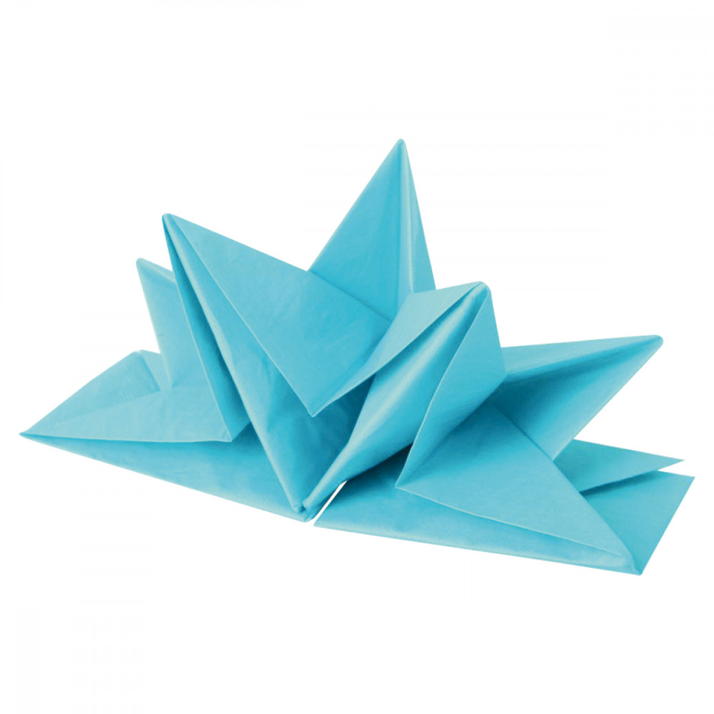 SERVIETTE PRE-PLIEE BLEU 40x60cm/12
