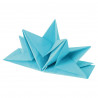 SERVIETTE PRE-PLIEE BLEU 40x60cm/12