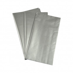 Feuilles de papier de soie argent x6 50x70cm