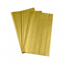 Feuilles de papier de soie or x6 50x70cm
