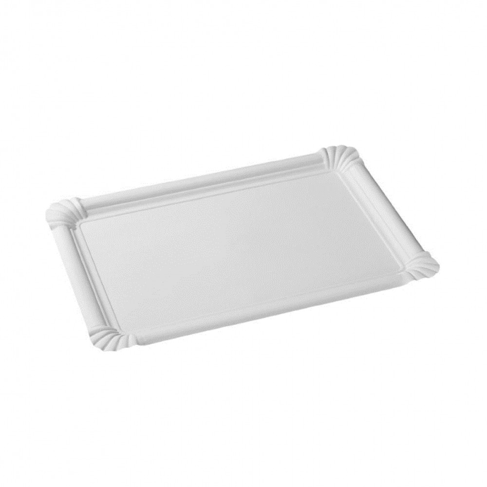 SET DE 5 PLATEAUX RECT BLANC 24*34CM