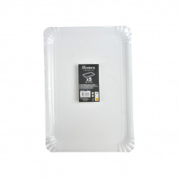 SET DE 5 PLATEAUX RECT BLANC 24*34CM